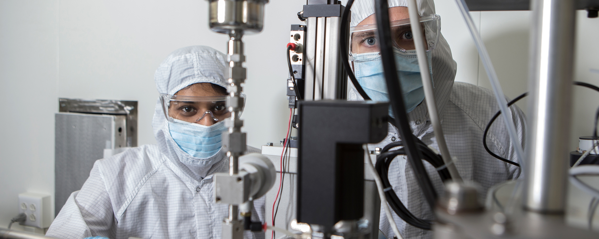 Students performing research
