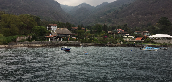 A scene in Guatemala from fhe water