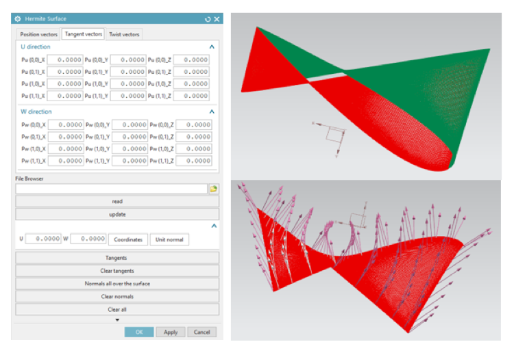 Hermite surface GUI and result