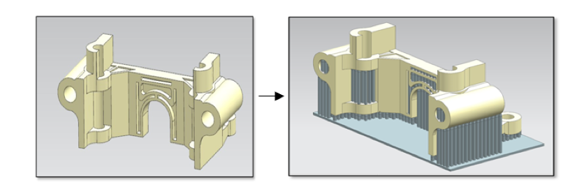 Part best orientation for minimizing support parameters