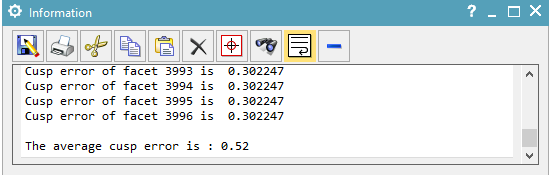 Output from the GUI