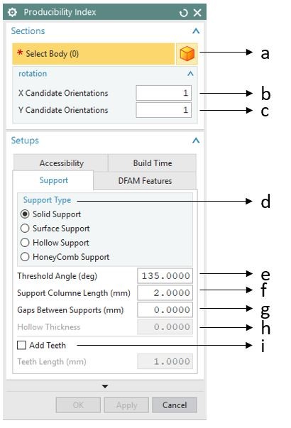 Producibility Index GUI Support