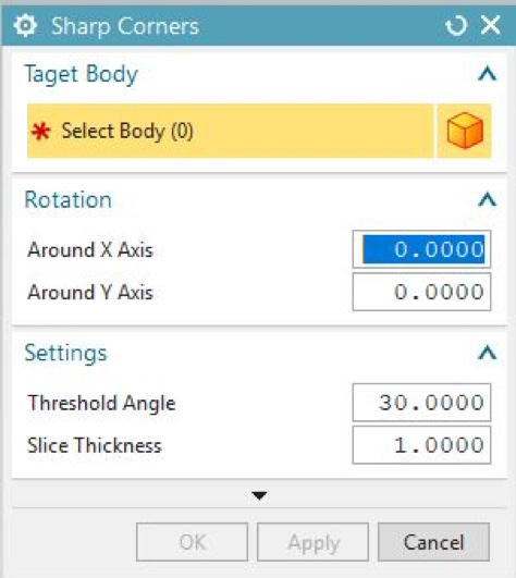 Sharp Corner GUI