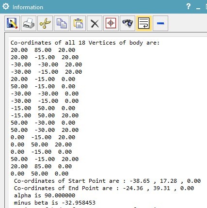 Output from the GUI