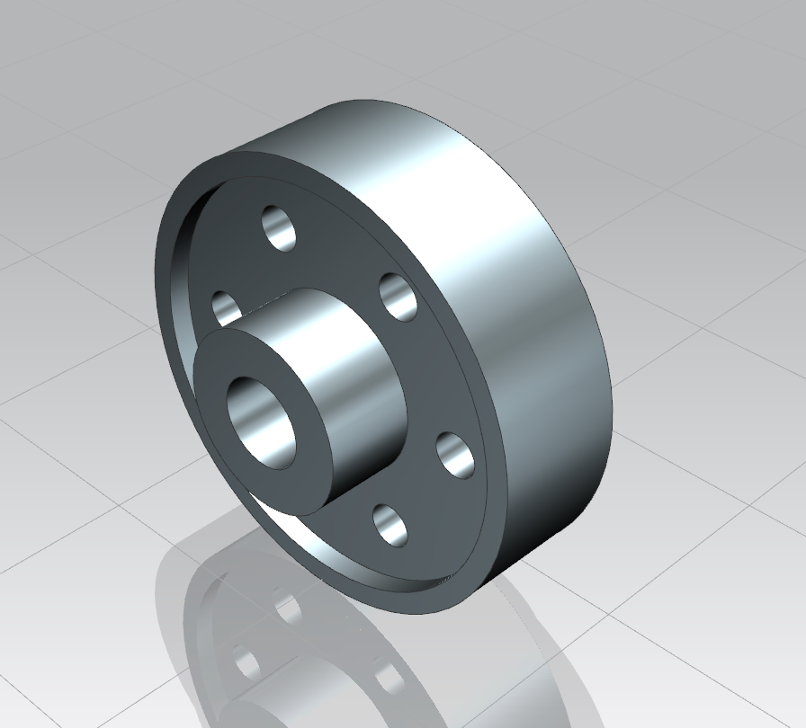 Computer rendered image of a simple flywheel