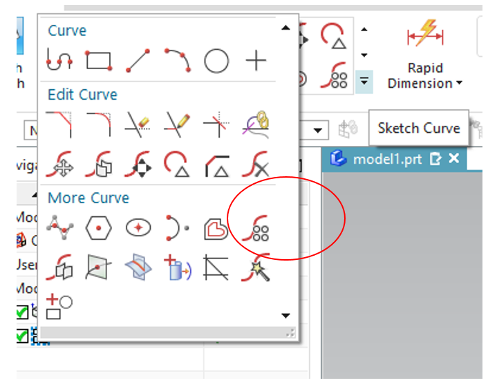 Sketch curve