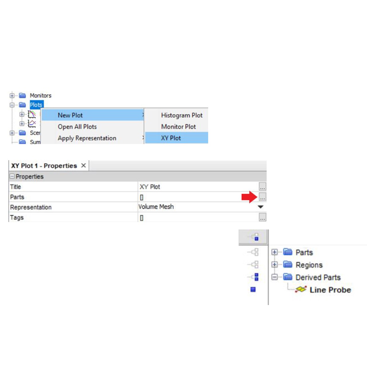 Select the parts for plot