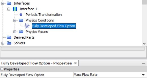Fully developed flow option