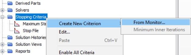Create new converging criterion from monitor