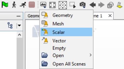 Create a scalar scene