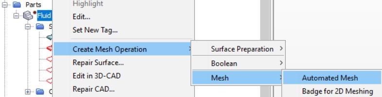 Creating mesh operation