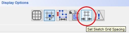 Grid spacing adjustment of the sketch