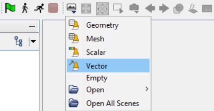 Velocity vector scene