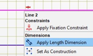Apply length dimension