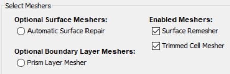 Mesh model selection