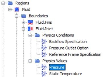 Inlet boundary settings