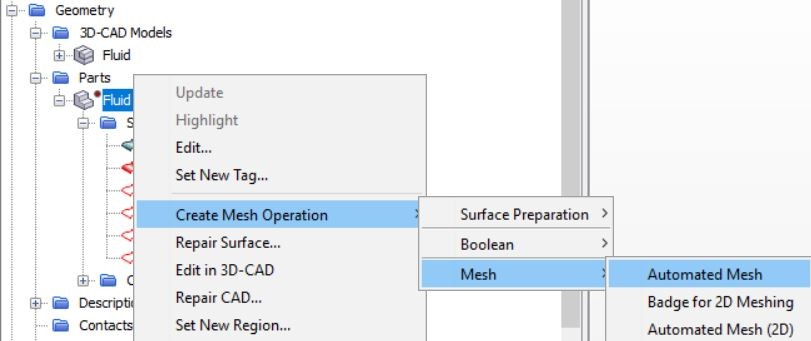 Creating mesh operation