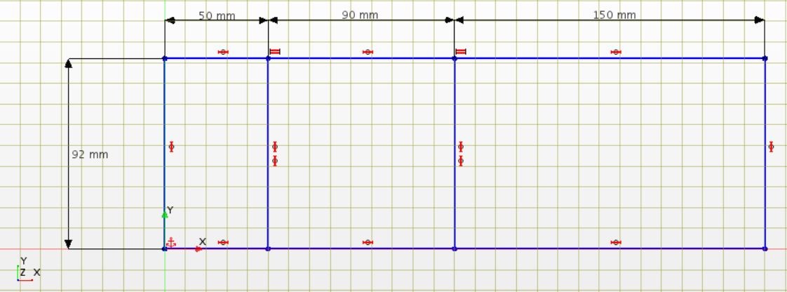 The dimensions of rectangles