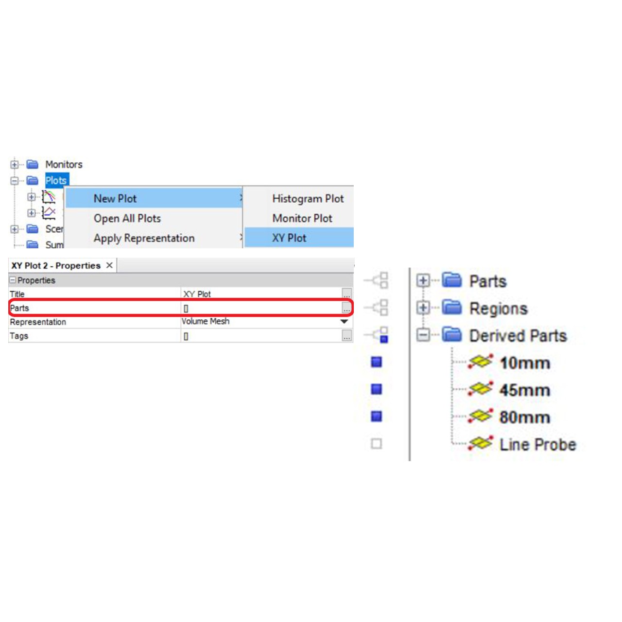 Figure 57 Select the parts for plot