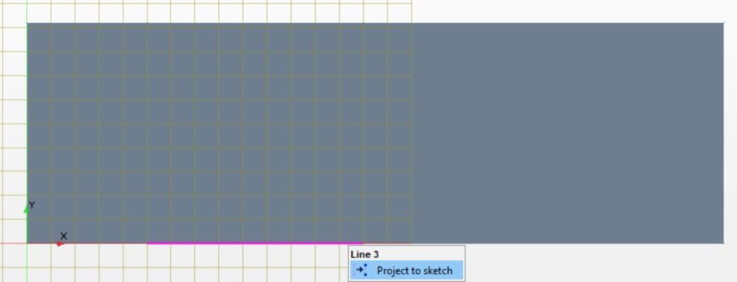 Line projection and construction line