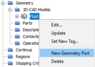 Creating a new geometry part