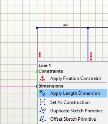 Apply length dimension