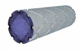 Mesh Plot of Coronary Artery with Deployed Palmaz Stent